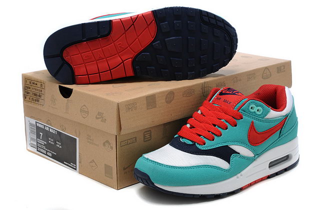 Nike Air Max 87 Womens Teal White Red Shoes